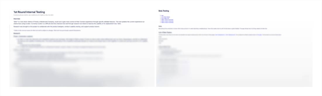 Internal testing and beta testing research documents