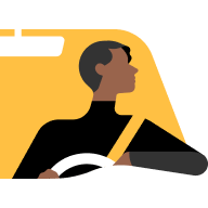 Driver waiting in the car