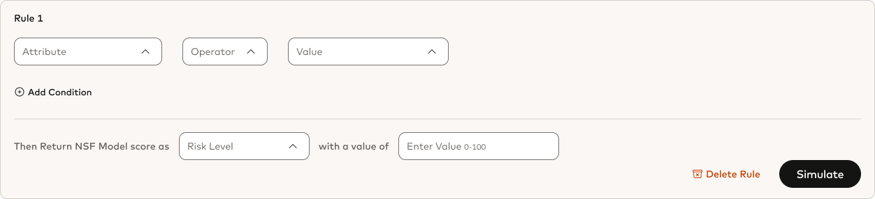 Rule builder after testing