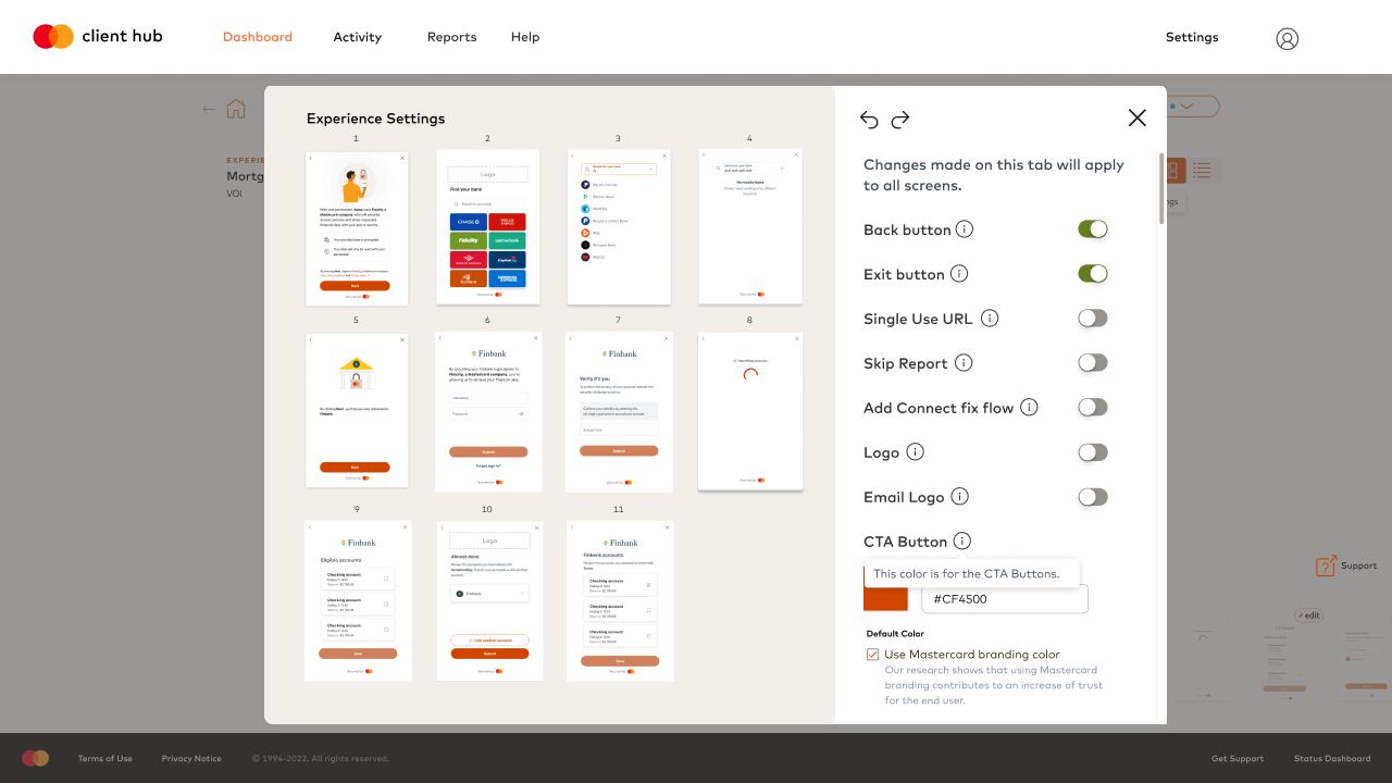 Customize Connect experience settings inside Client Hub