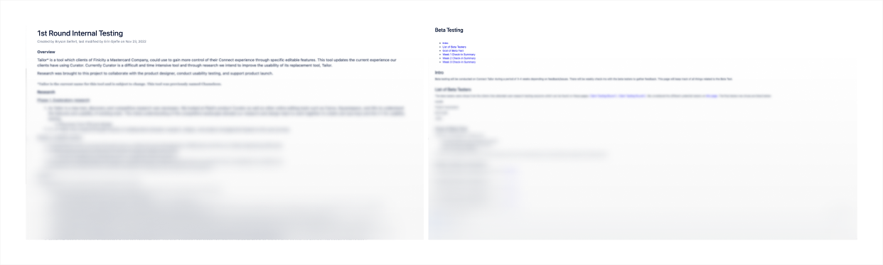 Internal testing and beta testing research documents